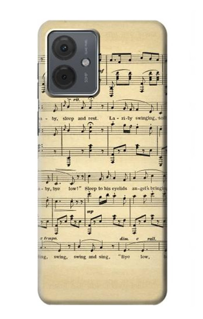 S2504 Millésimé Partitions Etui Coque Housse pour Motorola Moto G14