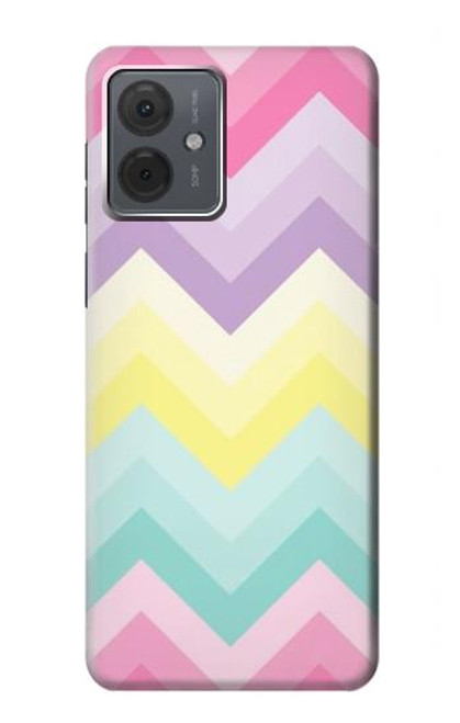 S3514 Arc en ciel Zigzag Etui Coque Housse pour Motorola Moto G14