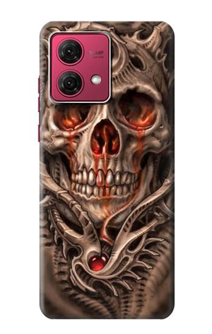 S1675 Crâne sang Tatouage Etui Coque Housse pour Motorola Moto G84