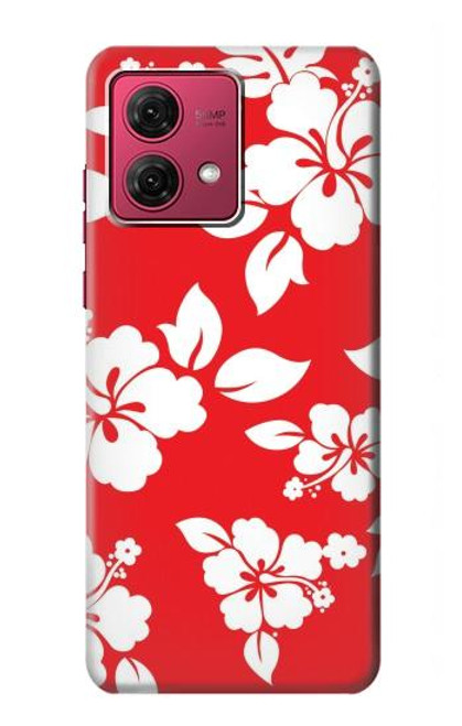 S1949 Motif Hibiscus hawaïenne Etui Coque Housse pour Motorola Moto G84