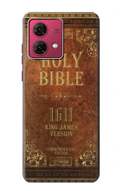 S2890 Holy Bible King James Version 1611 Etui Coque Housse pour Motorola Moto G84