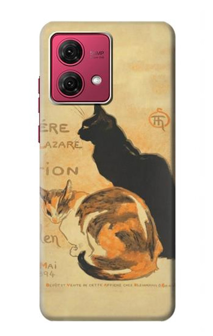 S3229 Affiche de chat millésimé Etui Coque Housse pour Motorola Moto G84