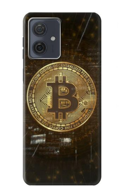 S3798 Crypto-monnaie Bitcoin Etui Coque Housse pour Motorola Moto G54