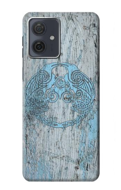 S3829 Huginn et Muninn Twin Ravens Norse Etui Coque Housse pour Motorola Moto G54