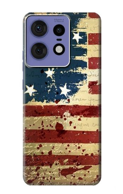 S2349 Old American Drapeau Etui Coque Housse pour Motorola Edge 50 Pro