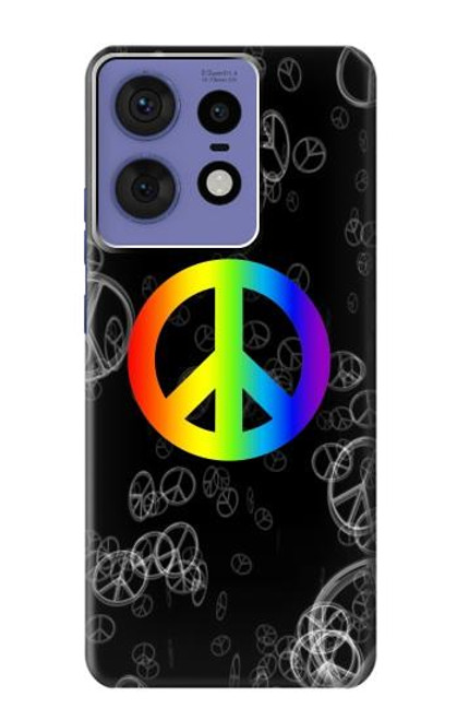 S2356 Signe de paix Etui Coque Housse pour Motorola Edge 50 Pro