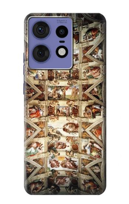 S0177 Michelangelo Chapelle plafond Etui Coque Housse pour Motorola Edge 50 Fusion