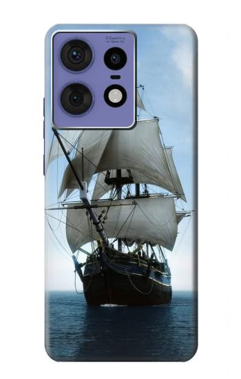 S1096 Bateau à voile dans un océan Etui Coque Housse pour Motorola Edge 50 Fusion