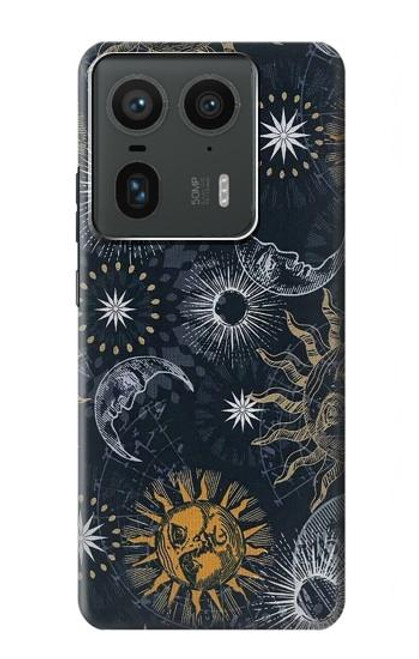 S3702 Lune et soleil Etui Coque Housse pour Motorola Edge 50 Ultra