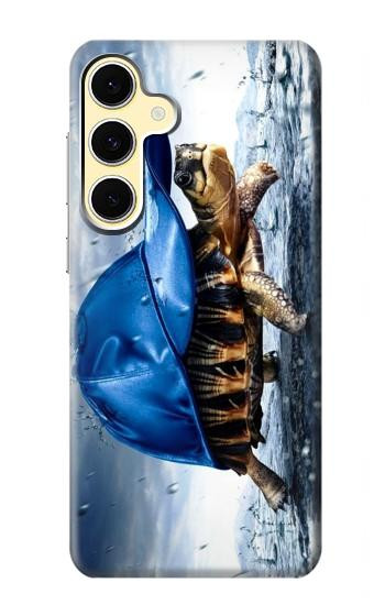 S0084 Tortue sous la pluie Etui Coque Housse pour Samsung Galaxy S24 FE