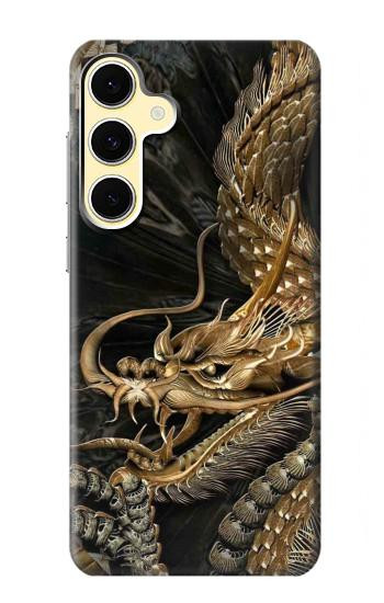 S0426 Dragon d'or Etui Coque Housse pour Samsung Galaxy S24 FE