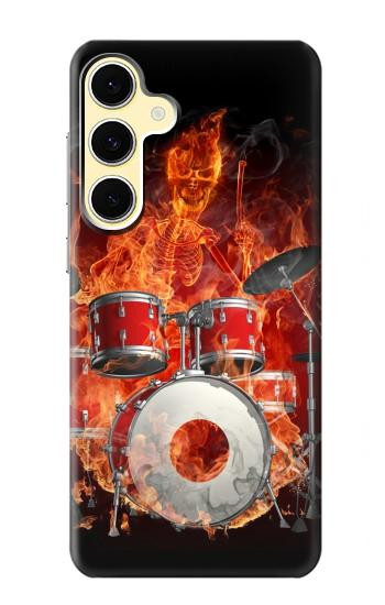 S1431 crâne de tambour Etui Coque Housse pour Samsung Galaxy S24 FE