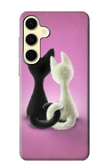 S1832 Chat d'amour Etui Coque Housse pour Samsung Galaxy S24 FE