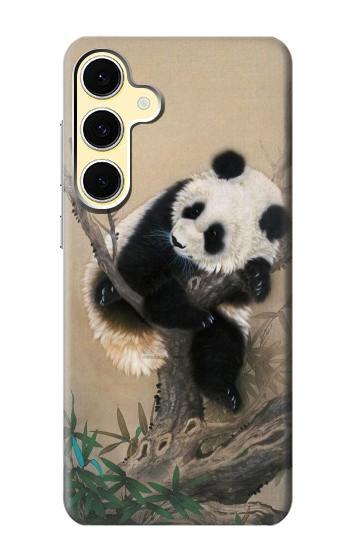 S2210 Peinture Art Panda Fluffy Etui Coque Housse pour Samsung Galaxy S24 FE