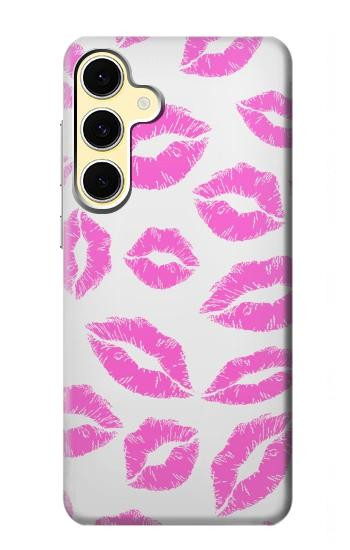 S2214 Bisous Lèvres roses Etui Coque Housse pour Samsung Galaxy S24 FE