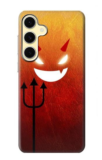 S2454 Rouge mignon petit diable Dessin animé Etui Coque Housse pour Samsung Galaxy S24 FE