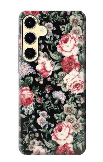 S2727 Motif Rose millésimé Etui Coque Housse pour Samsung Galaxy S24 FE