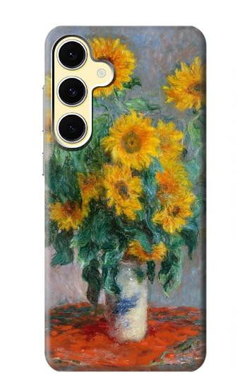 S2937 Claude Monet Bouquet de tournesols Etui Coque Housse pour Samsung Galaxy S24 FE