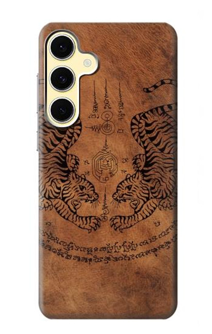 S3209 Sak Yant jumeau Tigre Etui Coque Housse pour Samsung Galaxy S24 FE