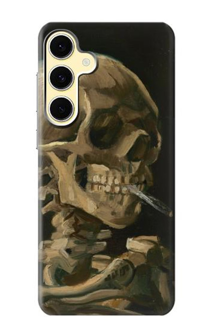 S3358 Vincent Van Gogh Skeleton cigarette Etui Coque Housse pour Samsung Galaxy S24 FE