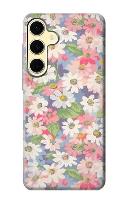 S3688 Motif d'art floral floral Etui Coque Housse pour Samsung Galaxy S24 FE
