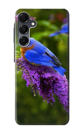 S1565 Oiseau bleu de bonheur Bleu Oiseau Etui Coque Housse pour Samsung Galaxy A16 5G