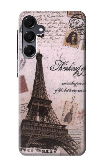S2211 Carte postale de Paris Tour Eiffel Etui Coque Housse pour Samsung Galaxy A16 5G
