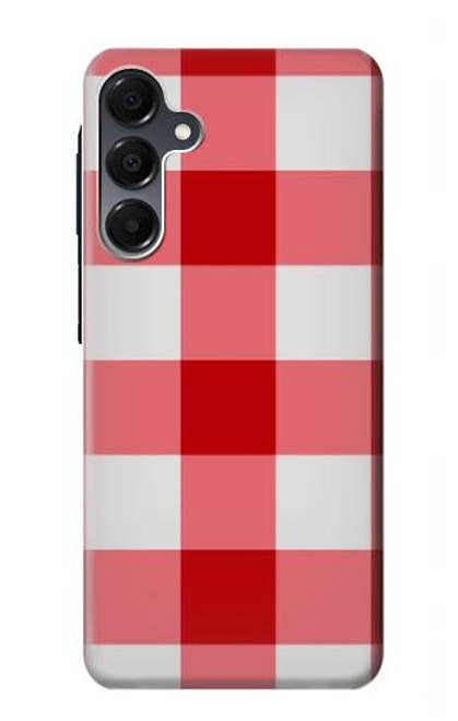 S3535 Rouge vichy Etui Coque Housse pour Samsung Galaxy A16 5G