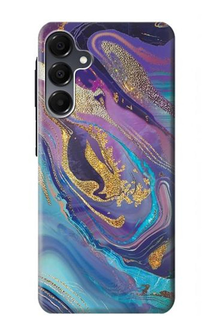 S3676 Pierre de marbre abstraite colorée Etui Coque Housse pour Samsung Galaxy A16 5G