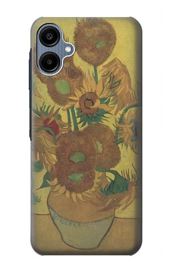 S0214 Van Gogh quinze tournesols Etui Coque Housse pour Samsung Galaxy A06