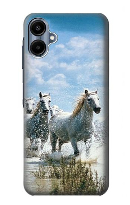 S0250 Cheval Blanc Etui Coque Housse pour Samsung Galaxy A06