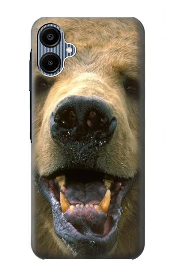 S0840 Grizzly Bear visage Etui Coque Housse pour Samsung Galaxy A06