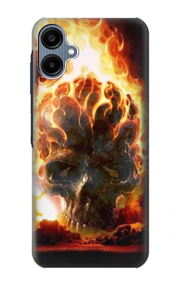 S0863 De feu crâne Etui Coque Housse pour Samsung Galaxy A06