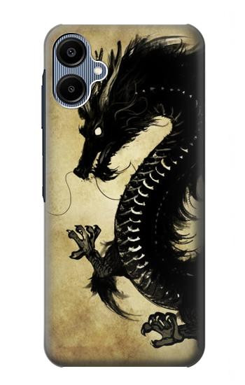 S1482 Peinture Noir dragon Etui Coque Housse pour Samsung Galaxy A06