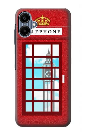 S2059 Angleterre britannique Cabine téléphonique Minimaliste Etui Coque Housse pour Samsung Galaxy A06