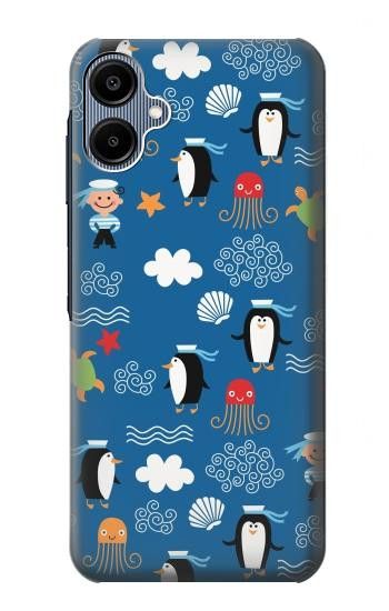 S2572 Motif Marin Penguin Etui Coque Housse pour Samsung Galaxy A06
