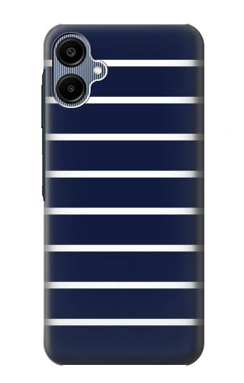 S2767 Marine rayé blanc Etui Coque Housse pour Samsung Galaxy A06