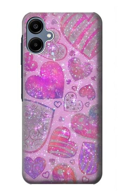 S3710 Coeur d'amour rose Etui Coque Housse pour Samsung Galaxy A06