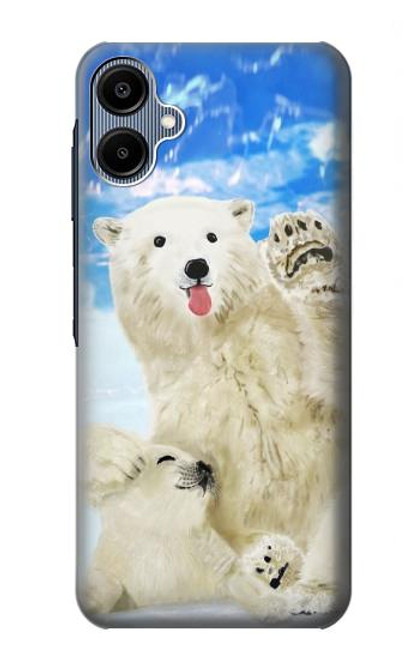 S3794 Ours polaire arctique amoureux de la peinture de phoque Etui Coque Housse pour Samsung Galaxy A06