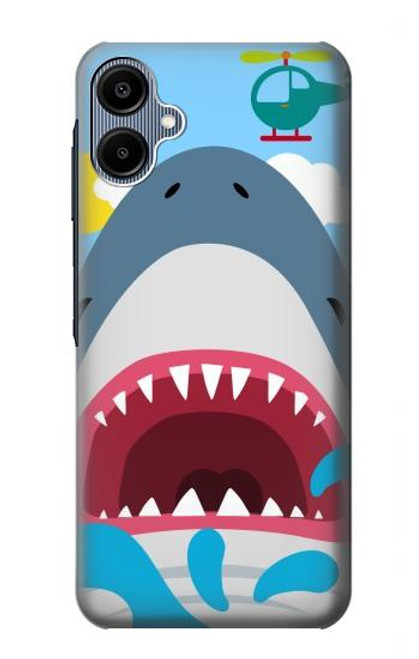 S3947 Caricature d'hélicoptère de requin Etui Coque Housse pour Samsung Galaxy A06