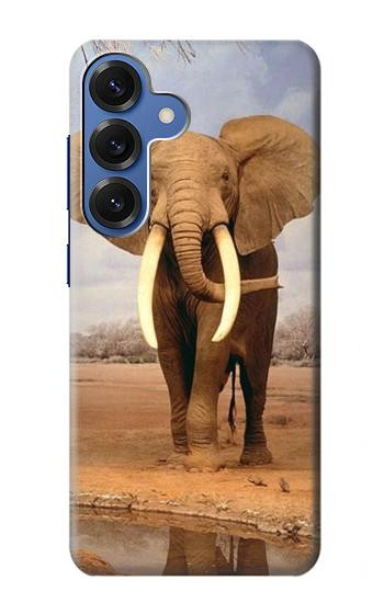 S0310 éléphant d'Afrique Etui Coque Housse pour Samsung Galaxy S25