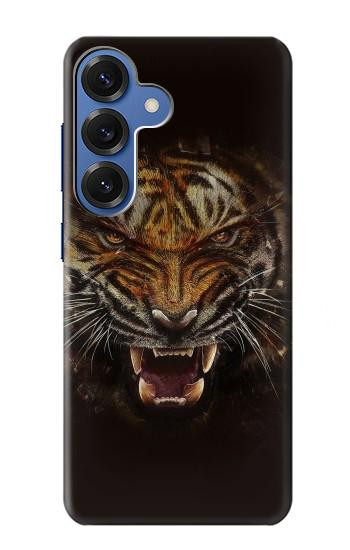S0575 Tigre Visage Etui Coque Housse pour Samsung Galaxy S25