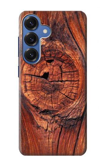 S0603 Bois imprimé graphique Etui Coque Housse pour Samsung Galaxy S25