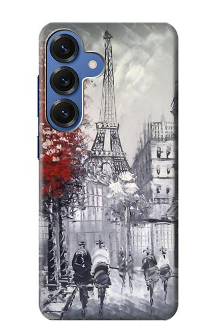 S1295 Peinture Eiffel de Paris Etui Coque Housse pour Samsung Galaxy S25