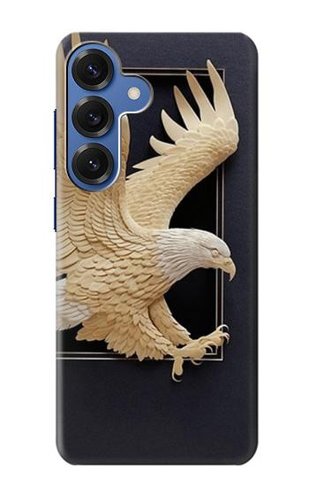 S1383 Sculpture papier Aigle Etui Coque Housse pour Samsung Galaxy S25