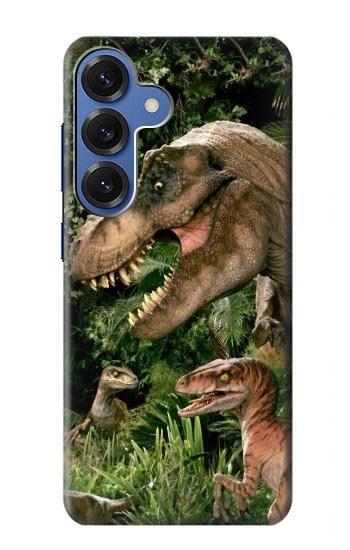 S1452 Dinosaur Trex Raptor Etui Coque Housse pour Samsung Galaxy S25
