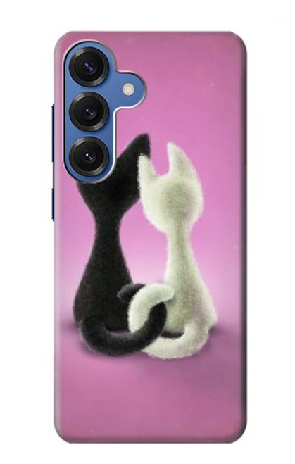S1832 Chat d'amour Etui Coque Housse pour Samsung Galaxy S25