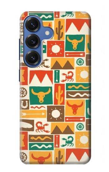 S1873 Motif de l'Ouest Etui Coque Housse pour Samsung Galaxy S25