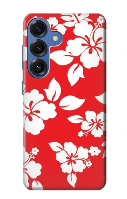 S1949 Motif Hibiscus hawaïenne Etui Coque Housse pour Samsung Galaxy S25