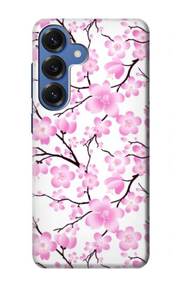 S1972 Sakura fleur de Cerisiers Etui Coque Housse pour Samsung Galaxy S25